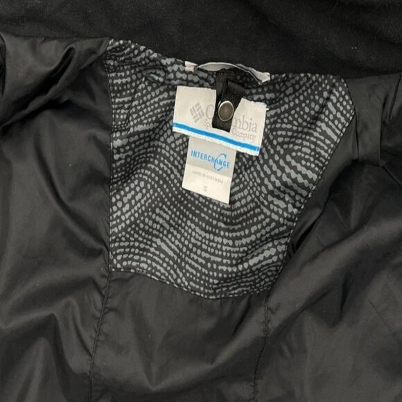 Columbia Windbreaker Water Resistant Hooded Gray Print Jacket Men's Small S - Picture 6 of 10